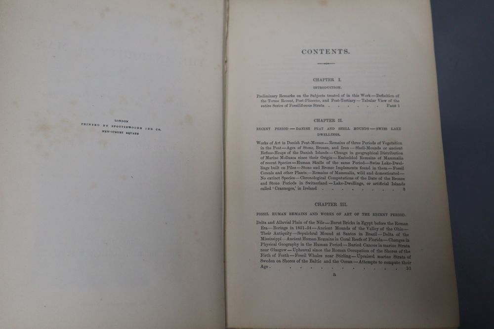 Lyell (Sir Charles FRS), The Geological Evidences of the Antiquity of Man,